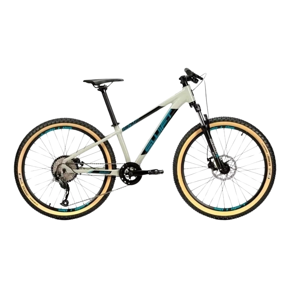 Bicicleta Swift Grom Evo Aro 24 Mtb 9V Tam Unico Cinza/Aqua