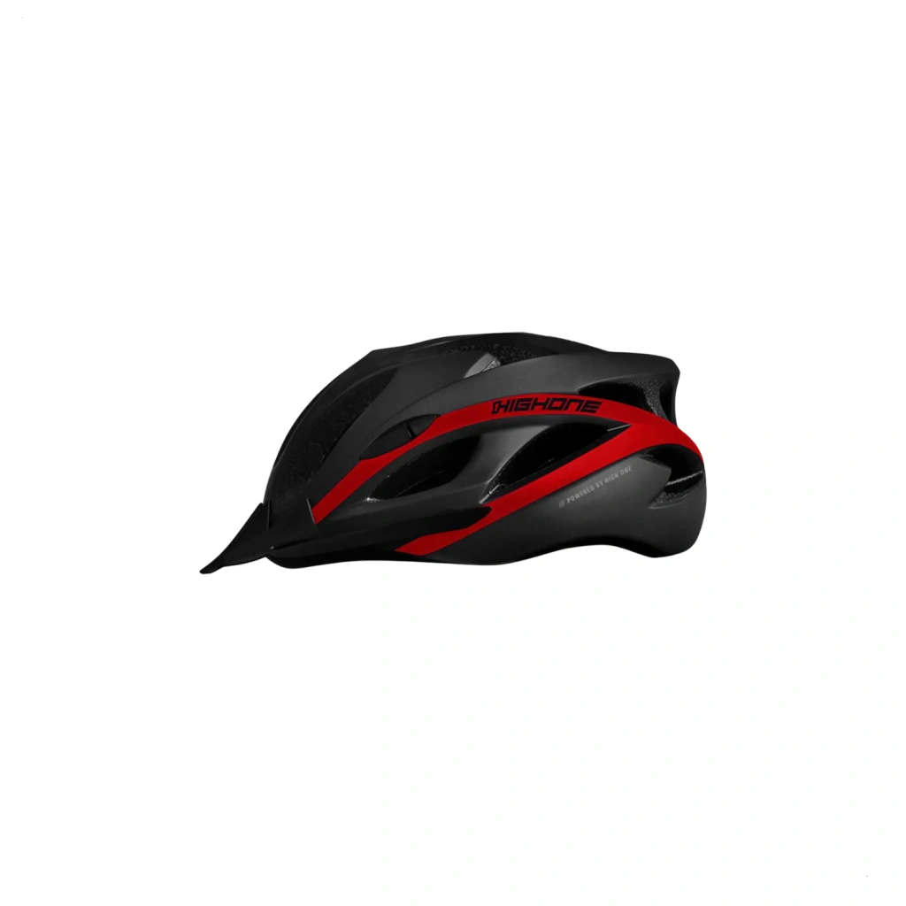 Capacete High One Mtb Win Tam M + Sinalizador Preto/Vermelho