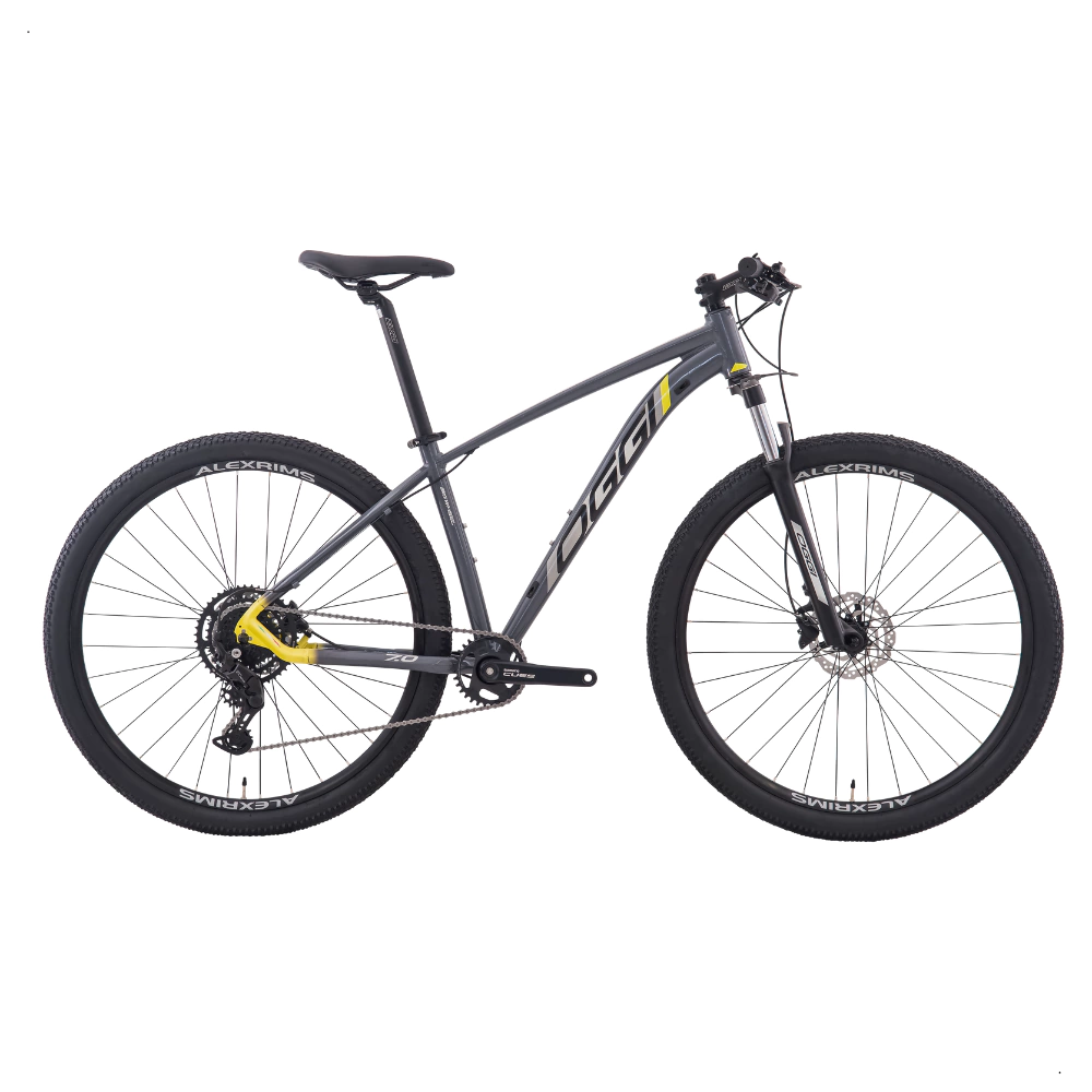 Bicicleta Oggi Big Wheel 7.0 Grafite/Amarelo Tam 15,5