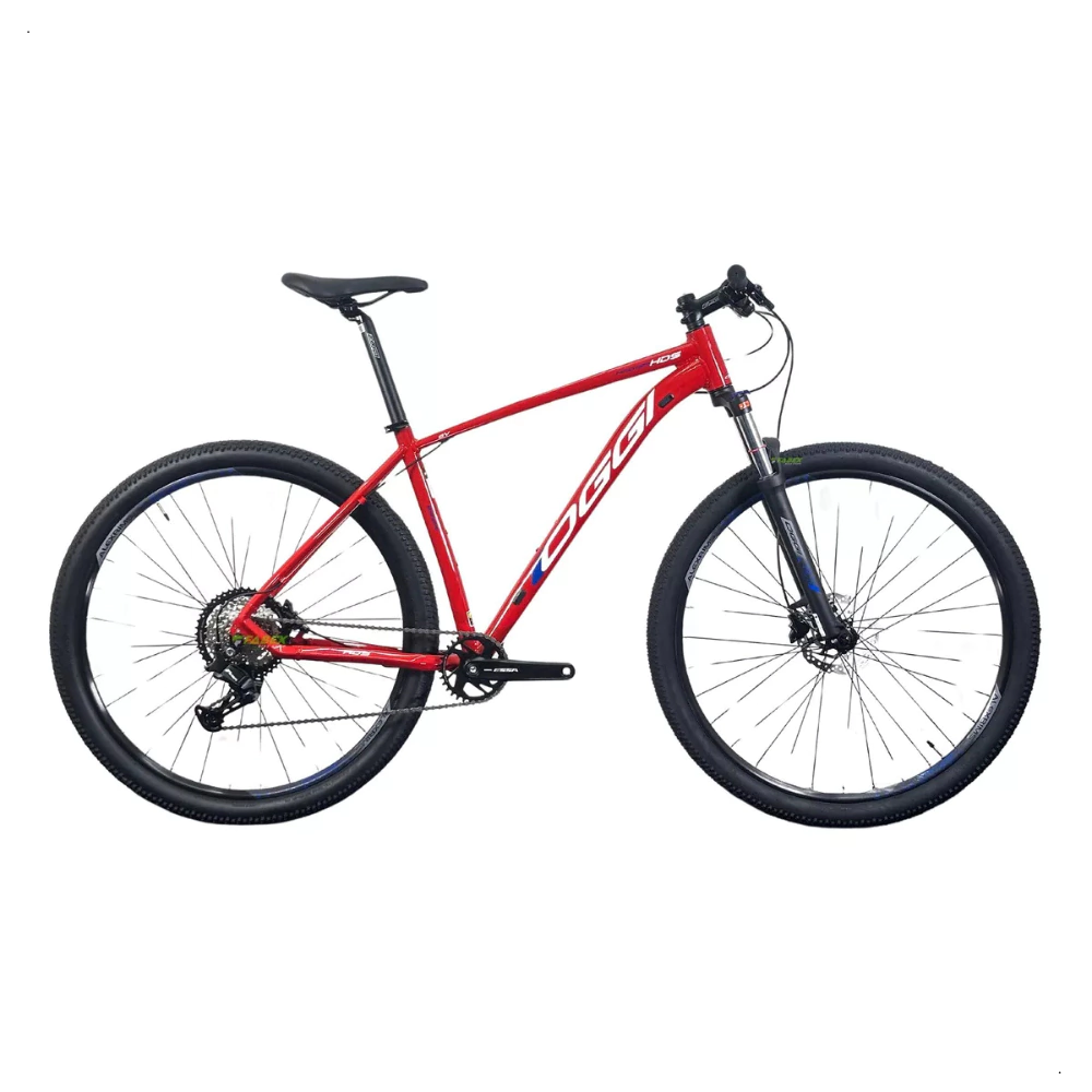 Bicicleta Oggi Hacker Hds Essa 8v Vermelho/Branco/Azul 17 25