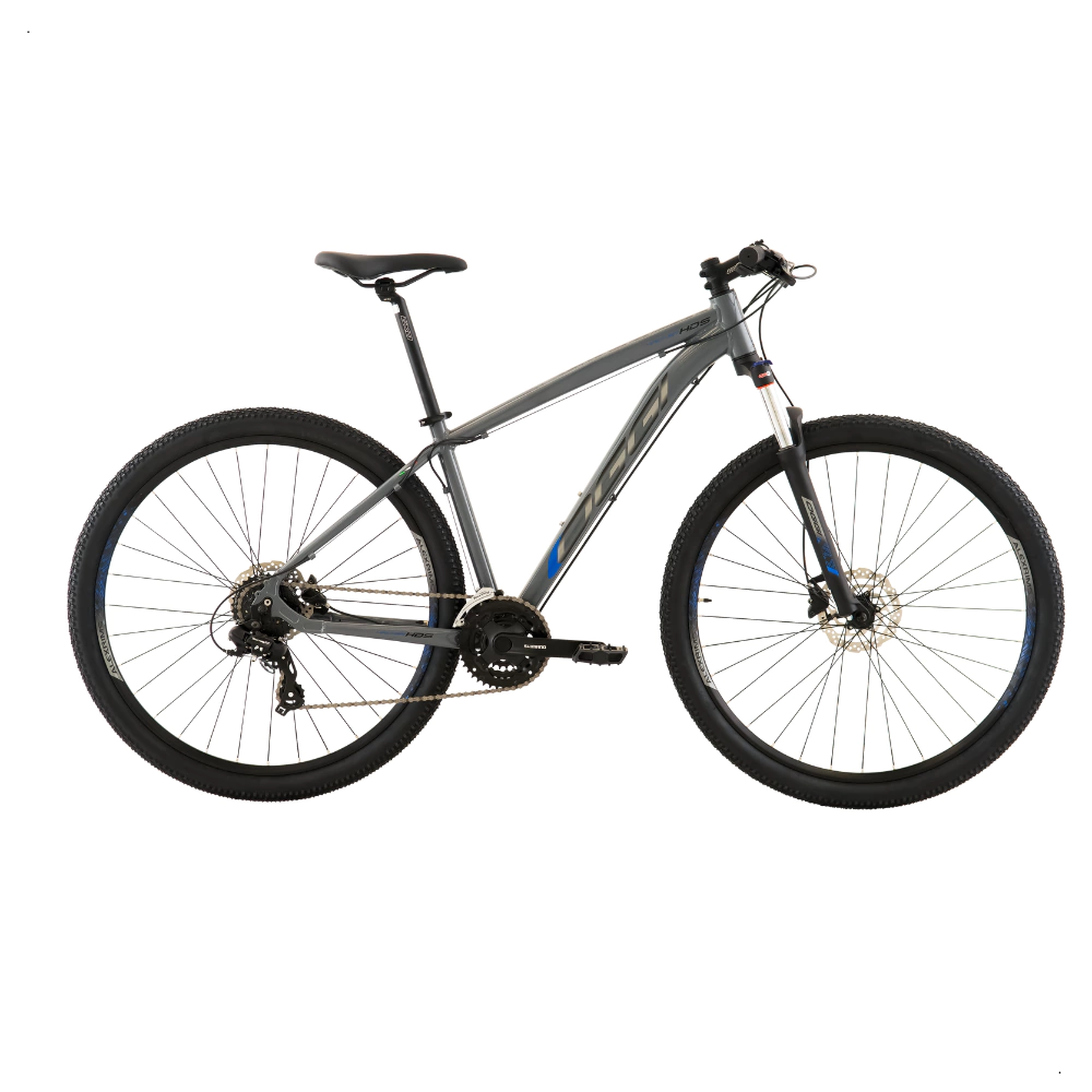 Bicicleta Oggi Hacker Hds 24v Grafite/Preto/Azul Tam 15,5