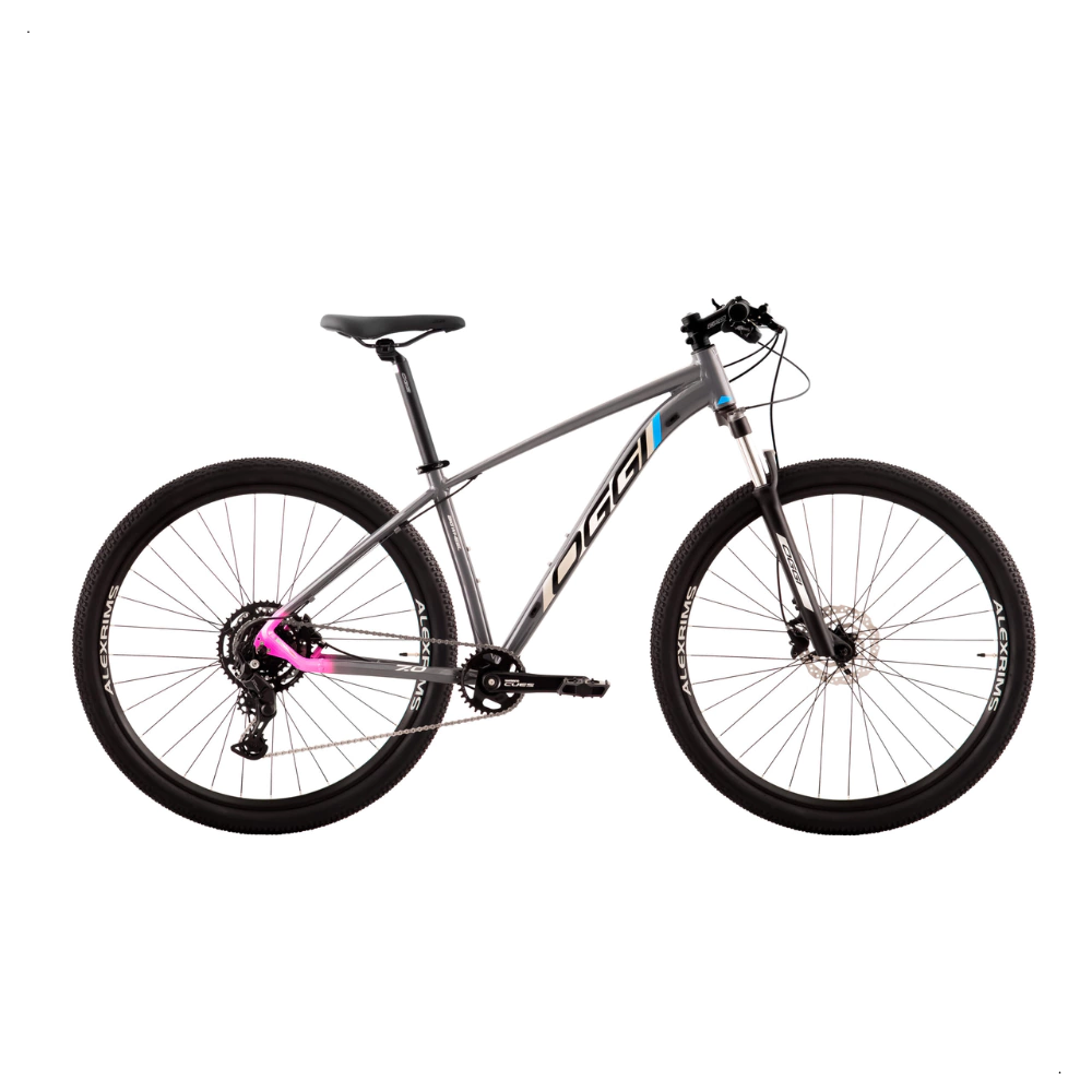 Bicicleta Oggi Big Wheel 7.0 Cues 9V Grafite/Rosa/Azul T15,5