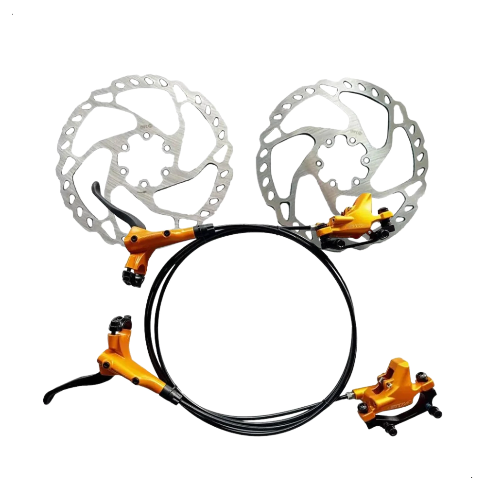 Kit Freio Gta Disco Hidráulico Dia./Tras. Dourado + Rotor