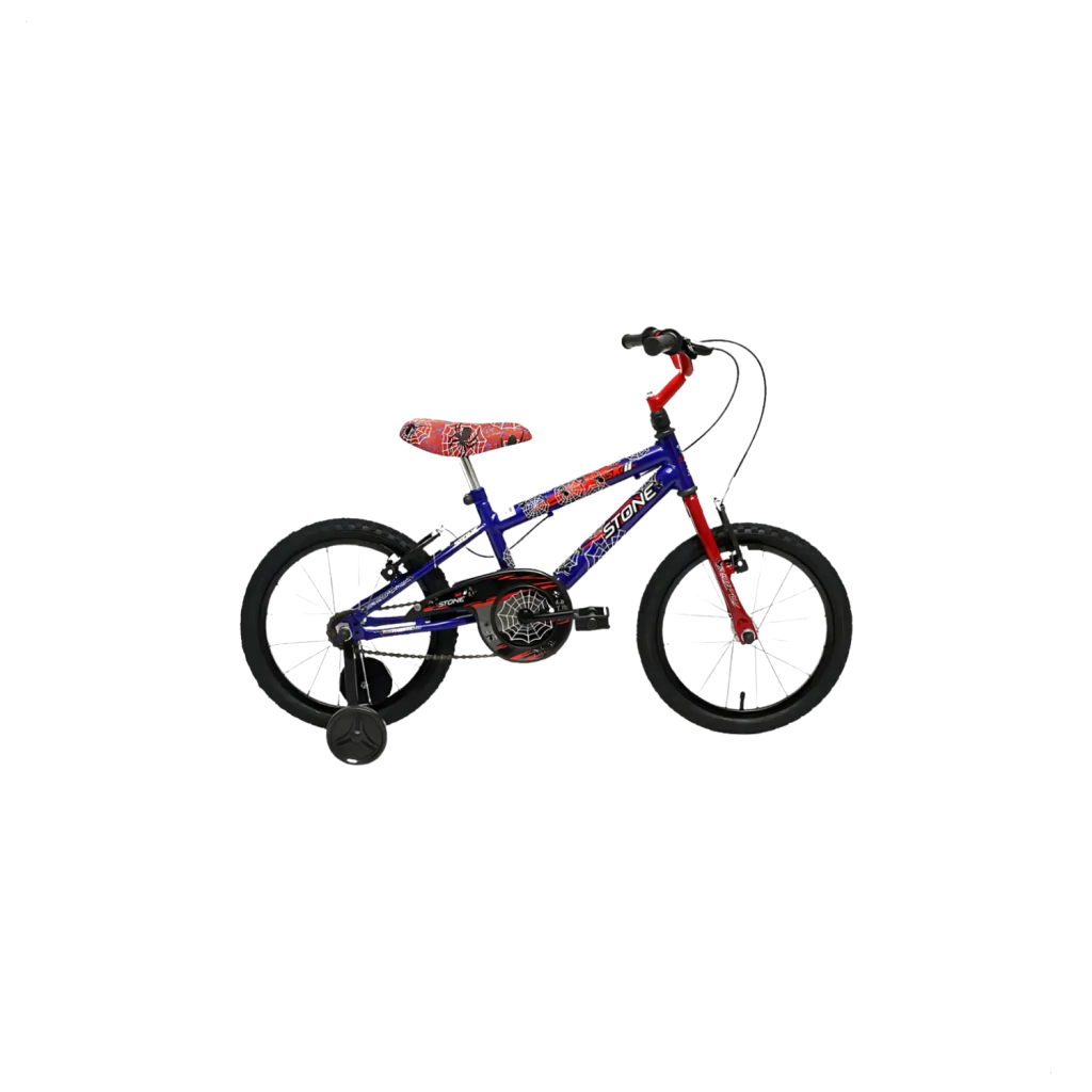 Bicicleta Stone Infantil Homem Aranha c/ Rodinhas Aro 16
