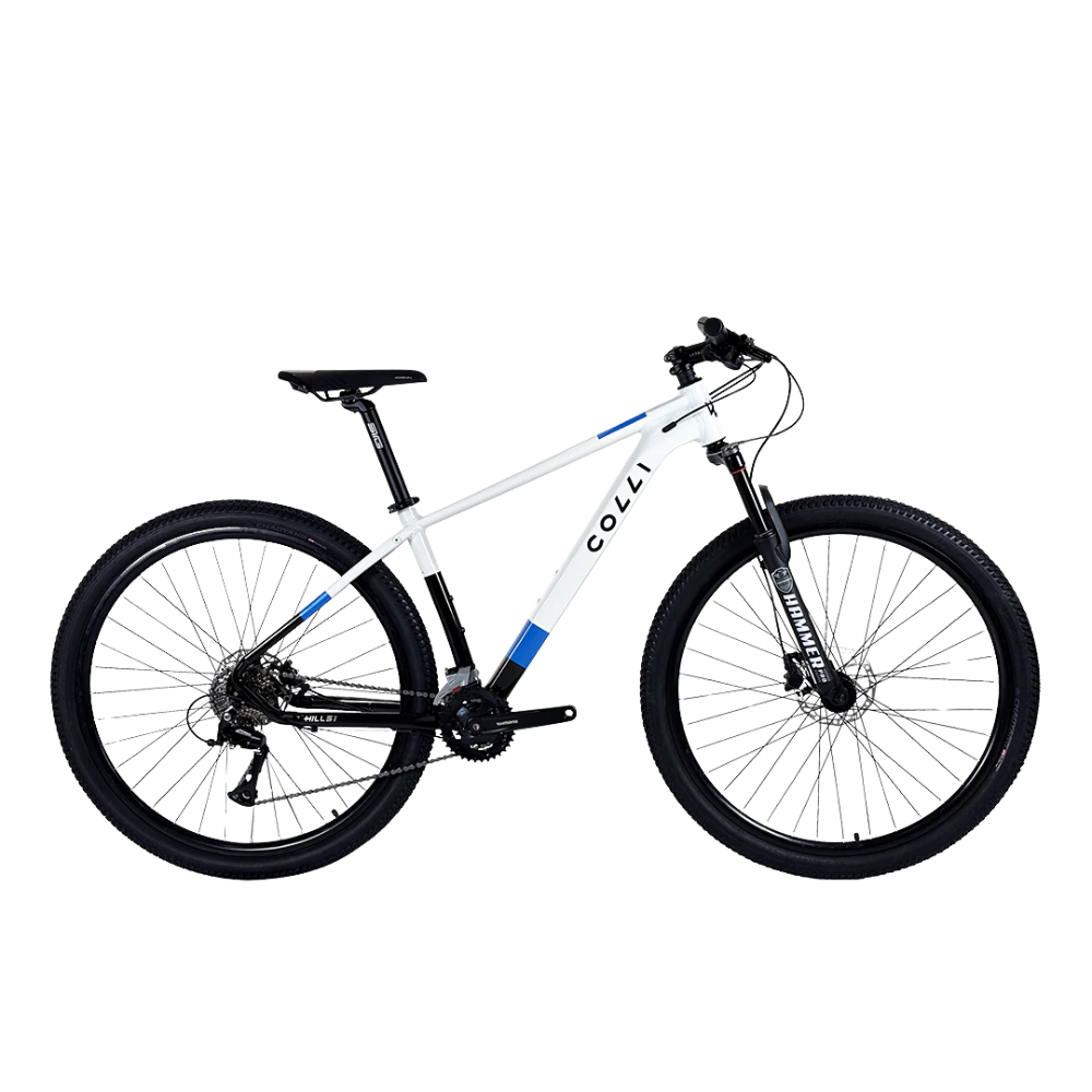 Bicicleta Colli Hills Aluminio Branco/Azul/Preto Tam S