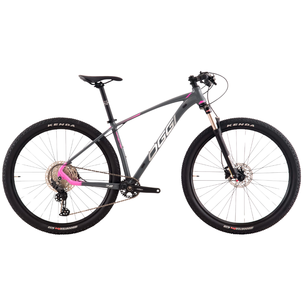 Bicicleta Oggi Big Wheel 7.2 12v Grafite/Rosa/Cinza 15,5