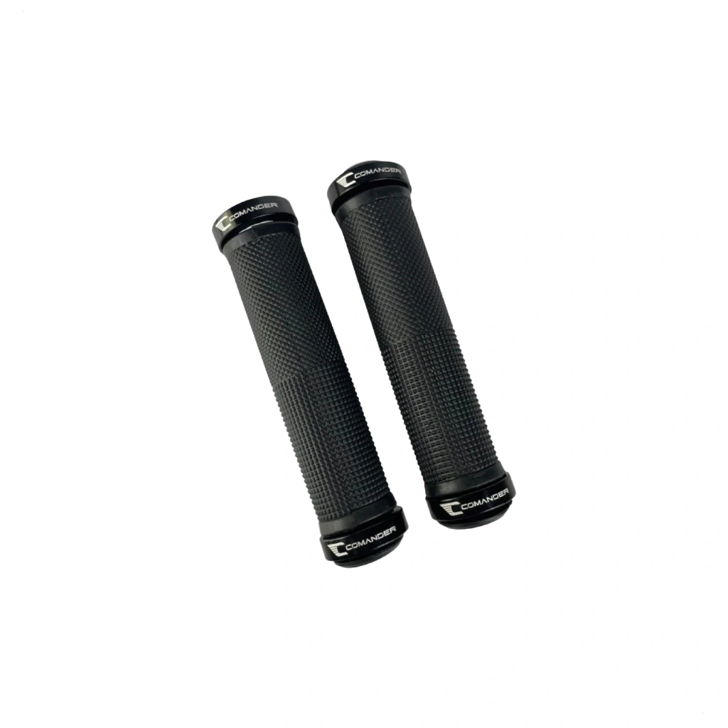 Manopla Comander Mtb Hm203 + Trava/Anel Aluminio Preto