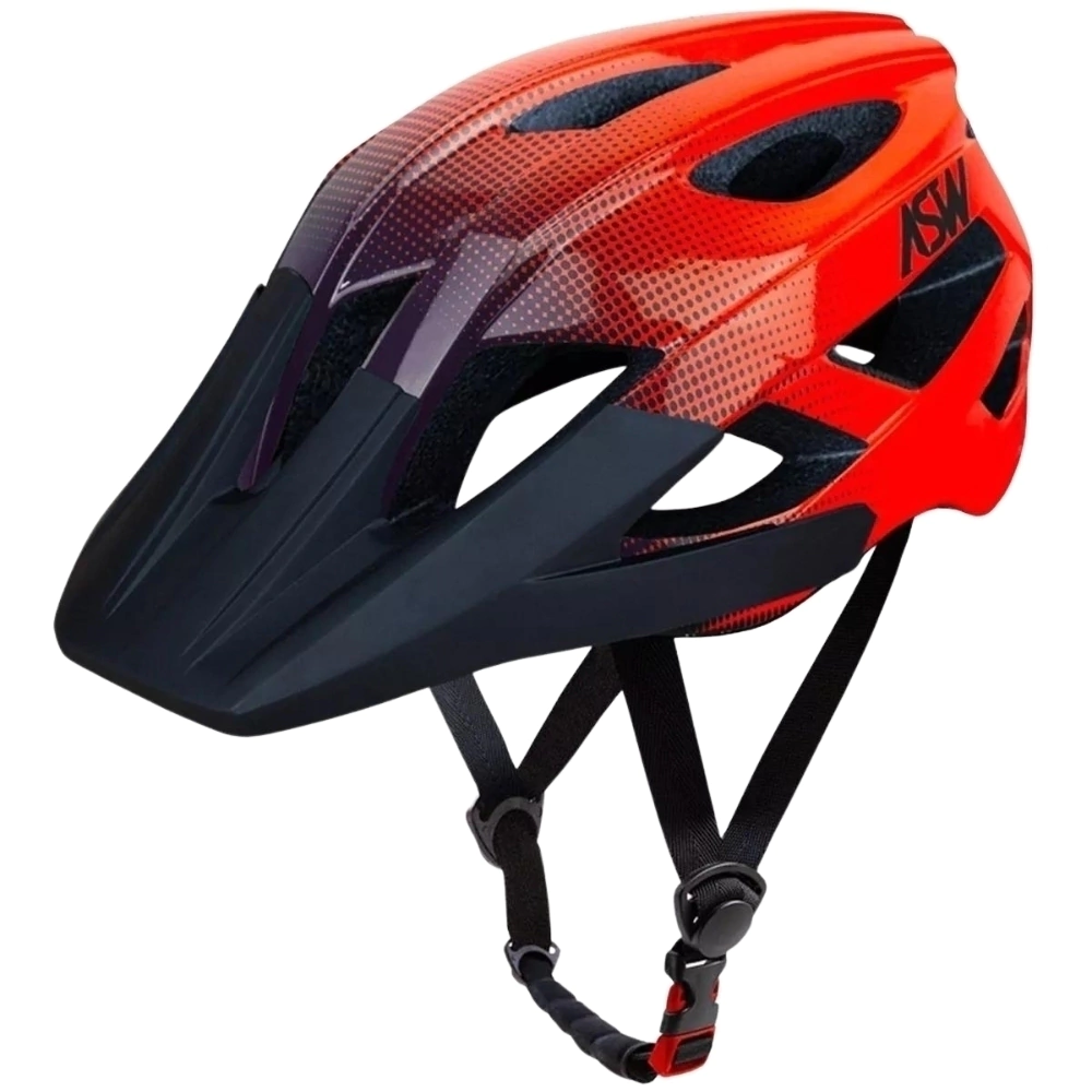 Capacete Ciclismo Bike Asw Accel Dots Laranja Azul Tam S/M
