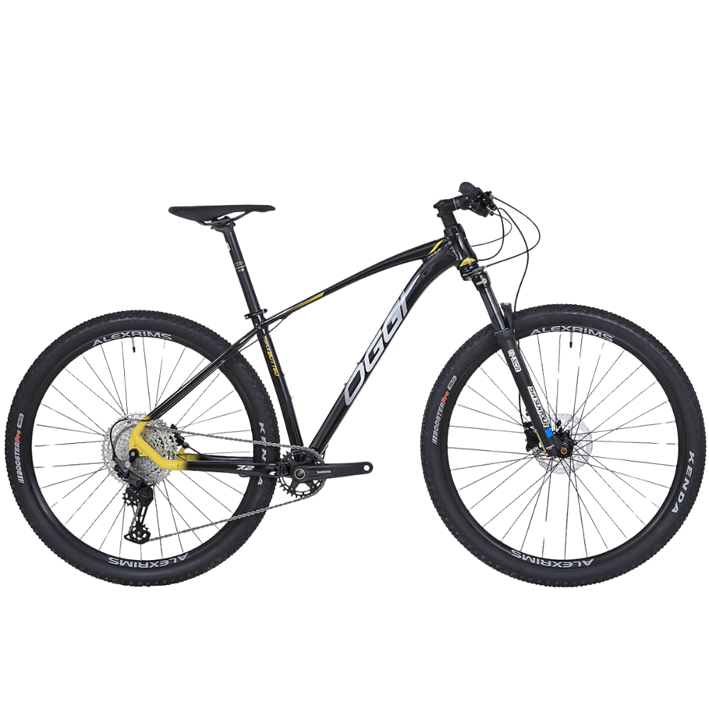 Bicicleta Oggi Big Wheel 7.2 12v Preto/Amarela/Cinza Tam 19
