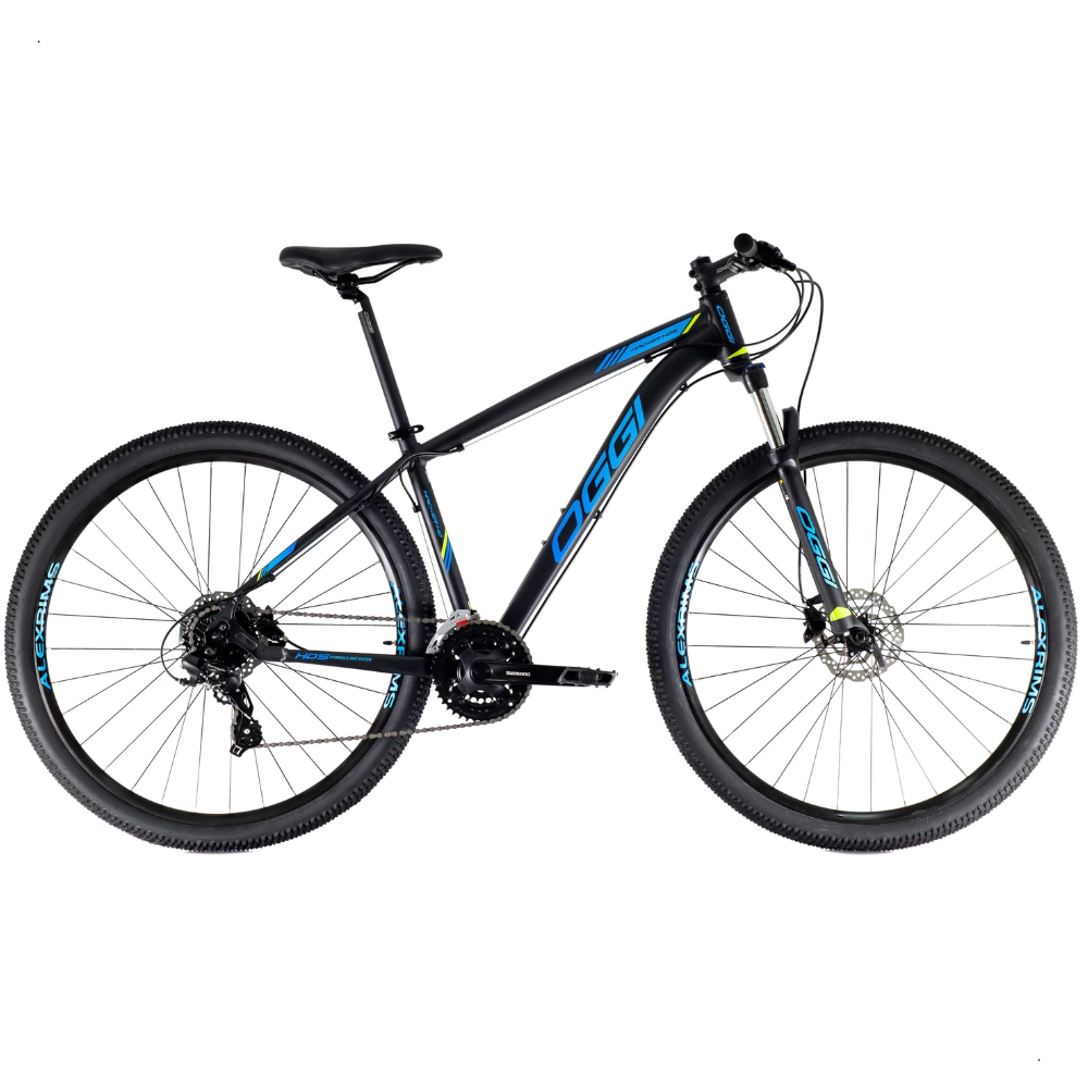 Bicicleta Oggi Hacker Hds 24v Preto/Azul Tam 17