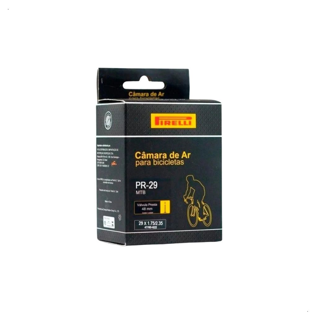 Camara de Ar p/ Bicicleta Pirelli Pr-29 Valvula Presta 48mm