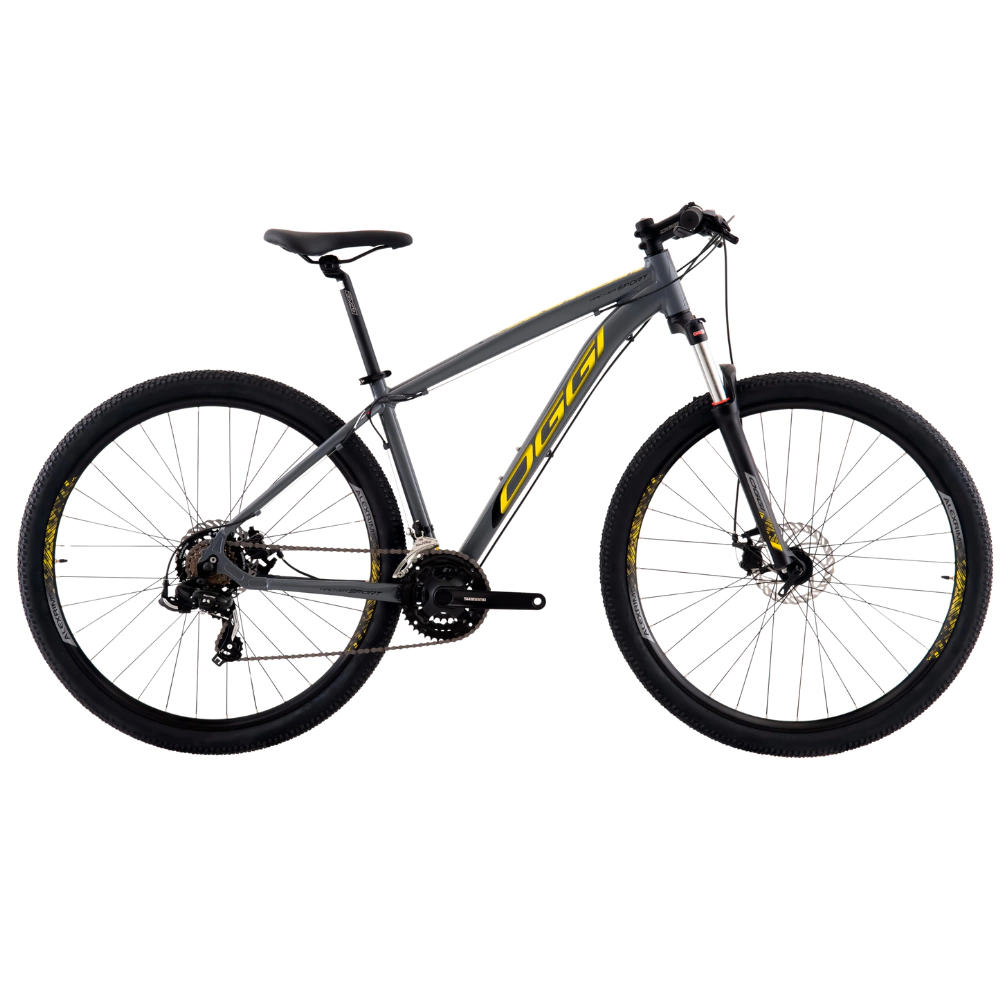 Bicicleta Oggi 29 Hacker Sport 21v Grafite/Amarelo/Preto 17